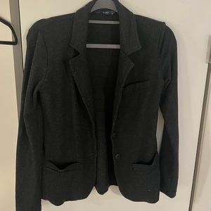 Deep heather gray blazer with pockets, xs
